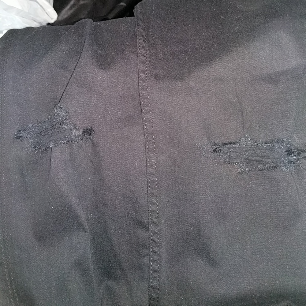 Hudson Collin Skinny Jean Black Destructed - Picture 5 of 5